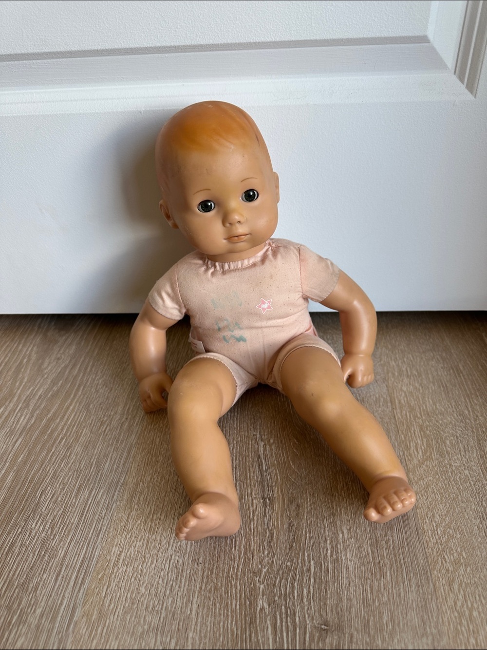 American Girl Bitty Baby Doll Strawberry Blonde Hair Green Eyes 15” TLC